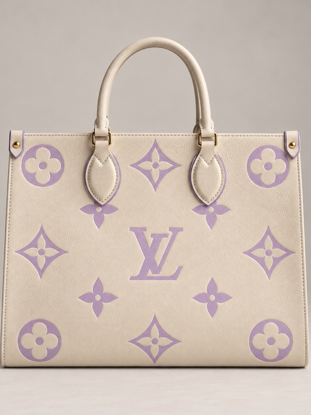 Louis Vuitton Cream & Lavender OnTheGo Tote